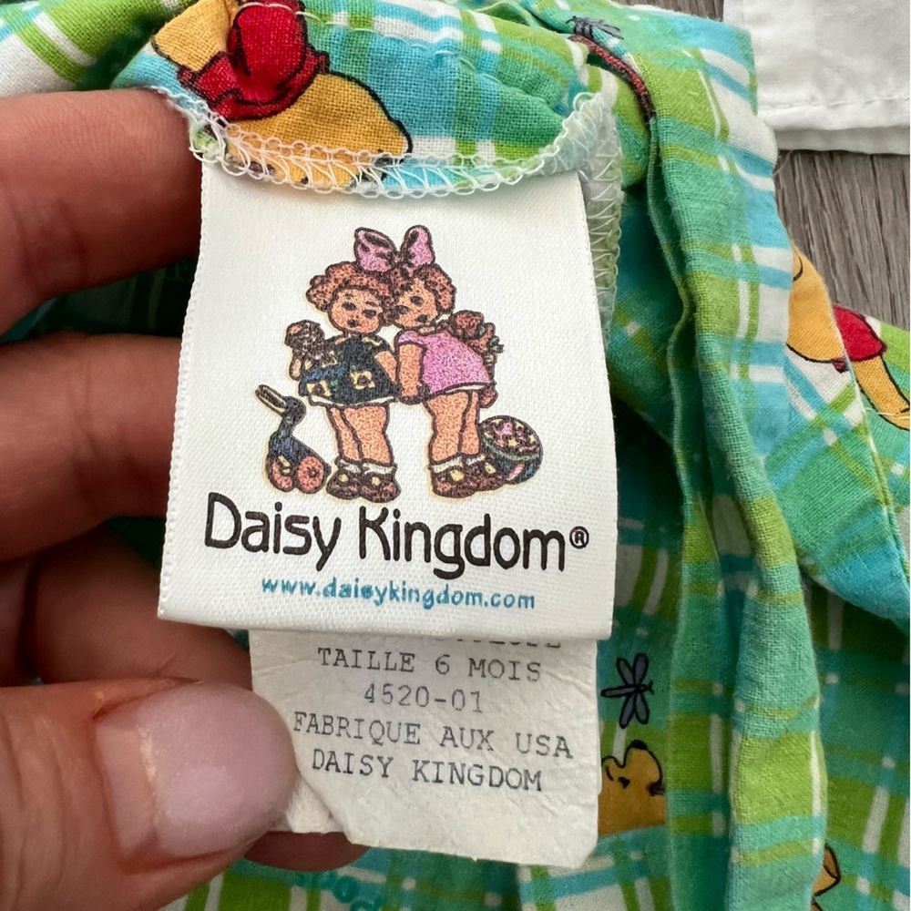Vintage Disney Daisy Kingdom Winnie The Pooh Baby Boy 3 Pcs Romper Outfit Sz 6M - Picture 13 of 15